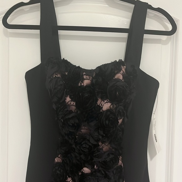 Brand new w/ tag! Black Dina Bar-El Dress w/ flower embroidered. - Picture 2 of 6